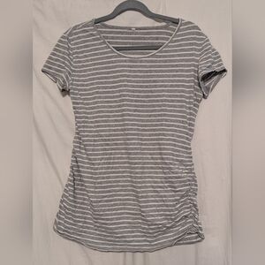 Gray Striped Women's Top
